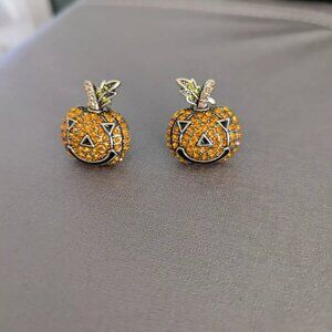 Heidi Daus Smashing Pumpkin Pave Crystal Drop earrings
